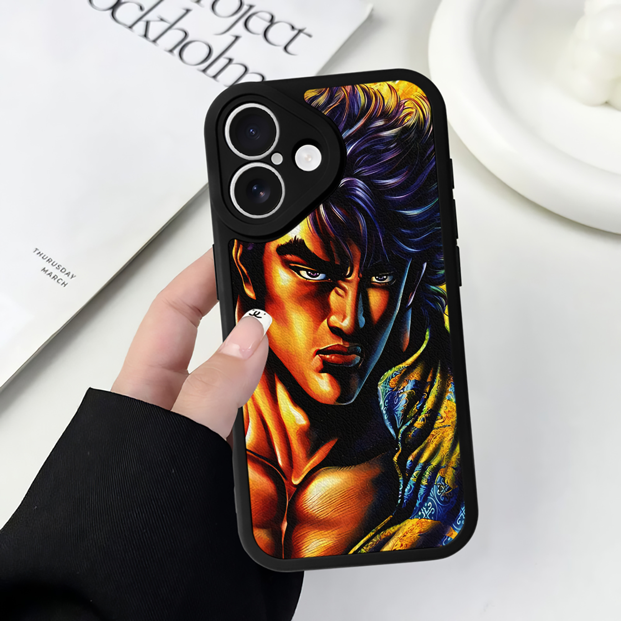 （画像用） 北斗の拳 Fist of the North Star 【iPhone 16シリーズ対応】シリコンスマホケース（レザー調） 材質：シリコン